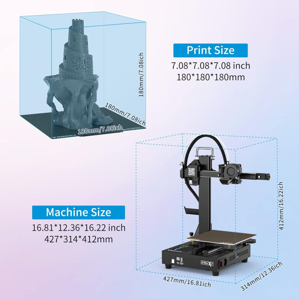 TRONXY CRUX1 3D Printer XYZ unique design